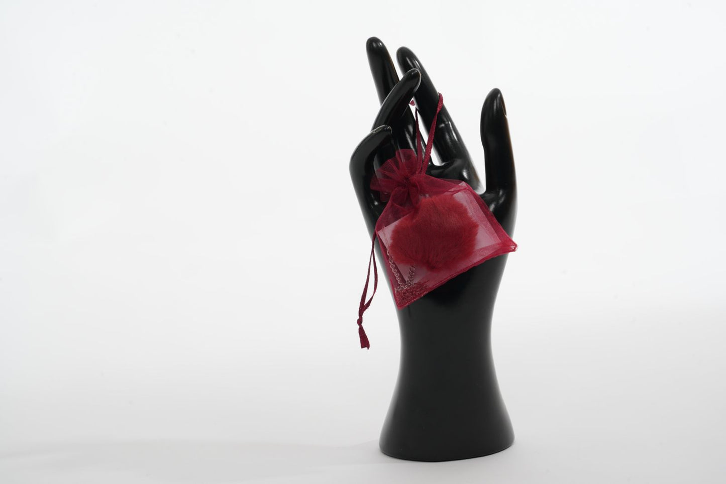 Siermaatje Zilver met Bordeaux rood | Armband Hulpmiddel